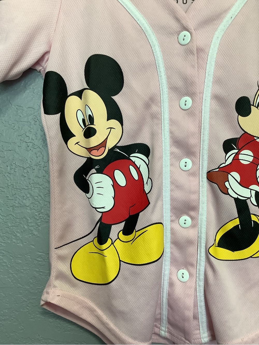 Mickey & Minnie Graphic Girls Baseball Jersey Size 10-12 - Picture 14 of 16